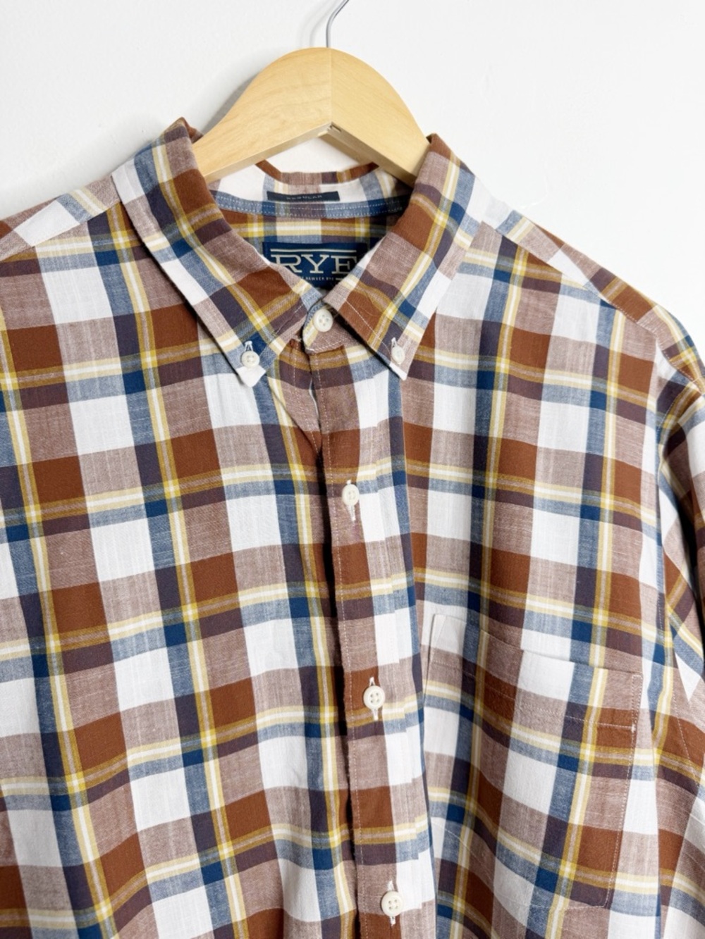 Stitch Fix RYE Men’s Plaid Button Down Shirt Regular XL Preppy Casual Workwear